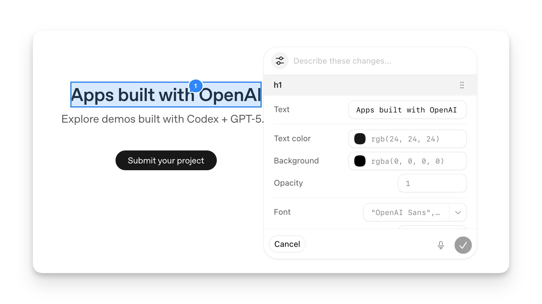 Codex browser annotations